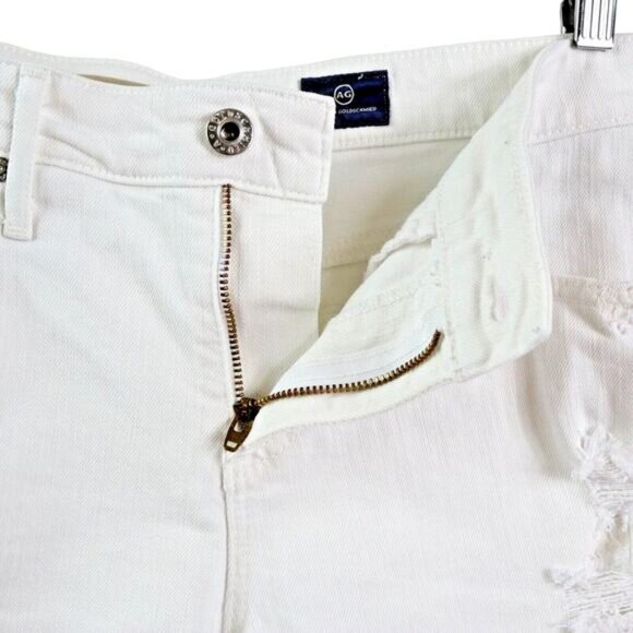 AG Adriano Goldschmied Size 28 Hailey Ex Boyfriend Jean Shorts White - Picture 4 of 10
